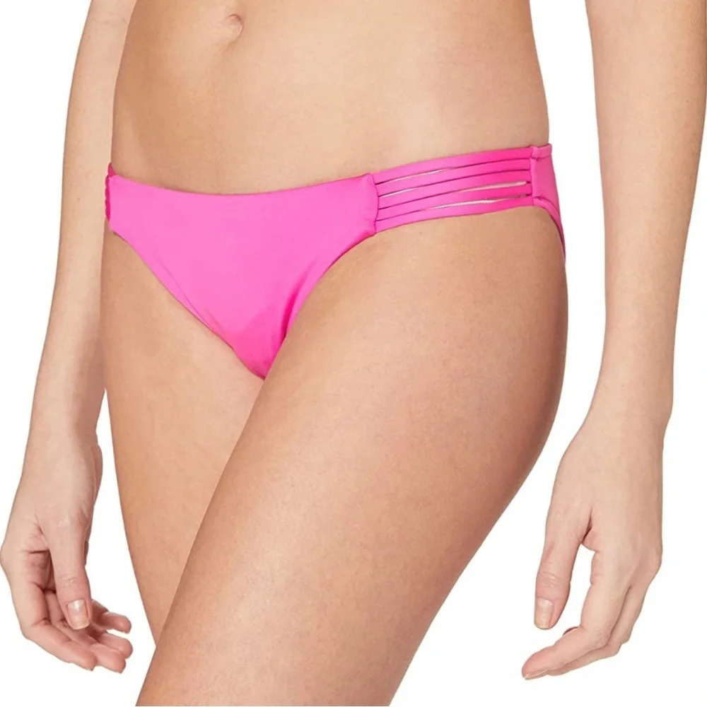 Seafolly pink Standard Brazilian Multi Strap Bikini Bottom Swimsuit